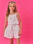 Imagem de Conjunto Infantil Menina Blusa Cropped E Short Laise Off White Cinti