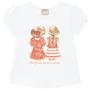 Imagem de Conjunto Infantil Menina Blusa e Short Best Friends Branco - Milon