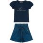 Imagem de Conjunto Infantil Menina Blusa e Short Carinhoso Ref. 98158