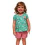 Imagem de conjunto infantil menina blusa e short em Cotton e molicotton