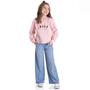 Imagem de Conjunto Infantil Menina Blusa em Moletom E Calça Wide Leg Jeans Light Moda Enjoy