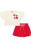 Imagem de Conjunto Infantil Menina Blusa Paetê Vermelho Mundo Cinti