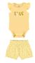 Imagem de Conjunto infantil menina body + shorts algodão - malwee kids