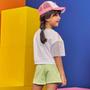 Imagem de Conjunto Infantil Menina Boxy Over Malha/Short Moletom Kukiê