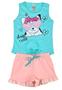 Imagem de Conjunto Infantil Menina Cachorro Stay Cool Shorts Babadinho