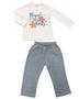 Imagem de Conjunto Infantil Menina com Blusa Estampada Flores e Calça 