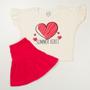 Imagem de Conjunto Infantil Menina Cropped com Saia Summer Vibes