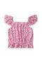 Imagem de Conjunto Infantil Menina Cropped E Saia Bolinha