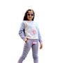 Imagem de Conjunto Infantil Menina GataUrsinho Moletom Moda Blogueira Inverno