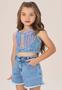 Imagem de Conjunto Infantil Menina Jeans Strass Petit Cherie