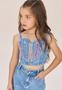 Imagem de Conjunto Infantil Menina Jeans Strass Petit Cherie