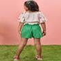 Imagem de Conjunto Infantil Menina Kukiê Blusa e Short Em Linho