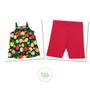 Imagem de Conjunto Infantil Menina Kyly Regata Algodão Ciclista Cotton Marinho/Vermelho