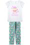 Imagem de Conjunto Infantil Menina Legging Picolé Branco