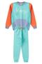 Imagem de Conjunto Infantil Menina Moletom - Happy - Azul Piscina