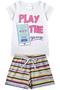 Imagem de Conjunto Infantil Menina Play Branco