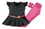 Imagem de Conjunto Infantil Menina PRETO PINK Blogueirinha Mini Diva Cirrê Importado