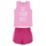 Imagem de Conjunto Infantil Menina Regata E Short Rosa Corrida UV50+DRY