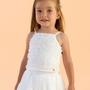 Imagem de Conjunto Infantil Menina Regata/Saia Tule Branco Petit Cherie