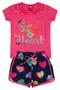 Imagem de Conjunto Infantil Menina Sweet Heart Shorts Estampado