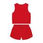 Imagem de Conjunto Infantil Menina Top/Short Cotton Vermelho Nina Go