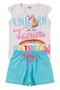 Imagem de Conjunto Infantil Menina Unicorn Rainbow Branco