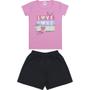 Imagem de Conjunto Infantil Menina Verão Blusa e Short Viston 4612