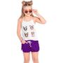 Imagem de Conjunto Infantil Menina Verão Blusinha Alça + Short 1 Ao 14