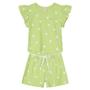 Imagem de Conjunto Infantil Menina Verde Cropped/Short Brandili