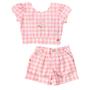 Imagem de Conjunto Infantil Meninas Blusinha  E Shorts Xadrez