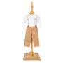 Imagem de Conjunto Infantil Menino Camisa Calça Sarja Suspensório 1026