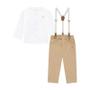 Imagem de Conjunto Infantil Menino Camisa Calça Sarja Suspensório 1026