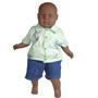 Imagem de Conjunto infantil menino Camisa em Algodão e Bermuda Jeans Tropical - Colorittá