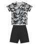 Imagem de Conjunto infantil menino camiseta camuflada e bermuda