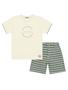 Imagem de Conjunto Infantil Menino Camiseta E Bermuda Daily Aesthetic Natural E Verde Divertto