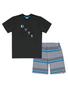 Imagem de Conjunto Infantil Menino Camiseta E Bermuda Dvtt Chumbo E Azul Divertto