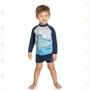 Imagem de Conjunto infantil  menino camiseta e sunga uv50+ tartaruga - azul -  marlan