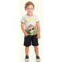 Imagem de Conjunto Infantil Menino Camiseta Macaquinho Bermuda Bolsos