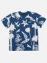 Imagem de Conjunto Infantil Menino Camiseta Praia E Bermuda Azul Catavento