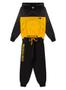 Imagem de Conjunto Infantil Menino Inverno Esportivo NBA - Player. It's Fun Time - Preto e Amarelo - Com Bolso