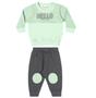 Imagem de Conjunto Infantil menino inverno - Hello Little Hero Boy - Verde água e grafite - Elian