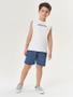 Imagem de Conjunto Infantil Menino Regata Authentic E Bermuda Branco Divertto