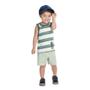 Imagem de Conjunto Infantil Menino Roupa Camiseta Regata Bermuda Elian Verão