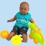 Imagem de Conjunto infantil menino verão composto por camiseta regata e bermuda com tema Dinossauro