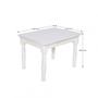 Imagem de Conjunto Infantil Mesa 68x52cm com 2 Cadeiras Madeira Maciça Ecomóveis Branco/Azul