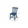 Imagem de Conjunto Infantil Mesa 68x52cm com 2 Cadeiras Madeira Maciça Ecomóveis Branco/Azul