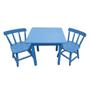 Imagem de Conjunto Infantil Mesa Com 2 Cadeiras Azul Para Crianças