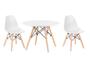 Imagem de Conjunto Infantil Mesa Eames Branca 60cm Com 2 Cadeiras Branca