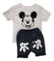 Imagem de Conjunto Infantil Moletinho Ratinho Mouse - Camiseta E Bermuda