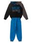 Imagem de Conjunto Infantil Moletom Menino Com Capuz - Break The Rules - Preto e Azul Royal